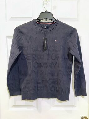 Tommy Hilfiger navy crew neck sweater Big Boys SZ XL​